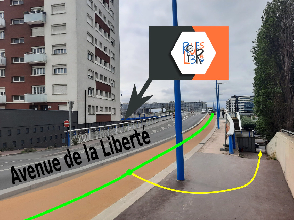 Accès depuis l'Avenue de la Liberté